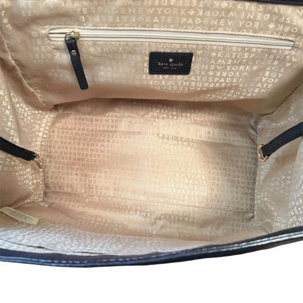 Kate Spade Magnolia Park Laurel Satchel Top Handle Bag Black Turn Lock